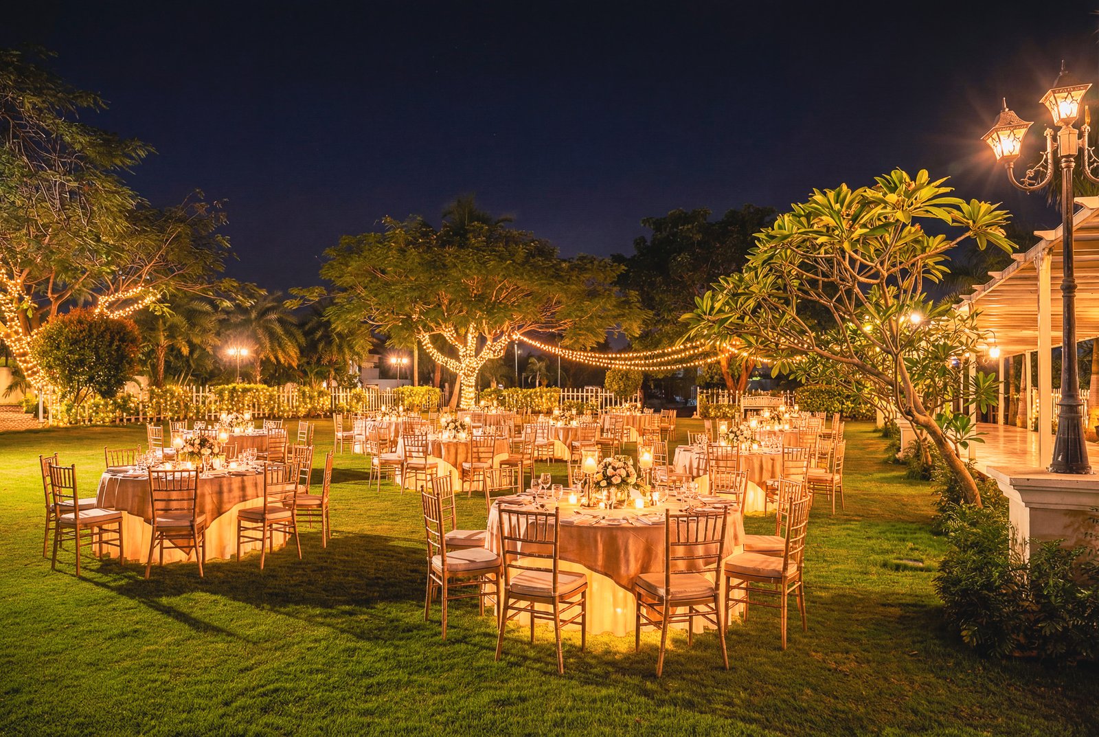 Grand Lawn evening wedding reception