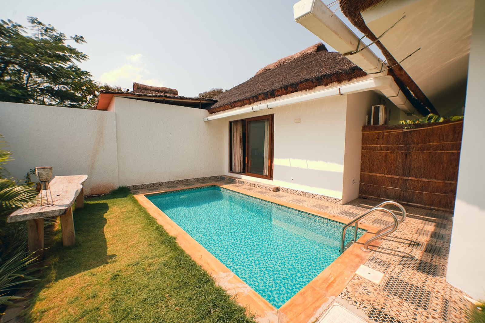 Bali Pool Villa pool and lawn